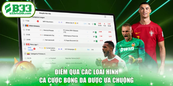 Điểm qua các loại hình cá cược bóng đá được ưa chuộng